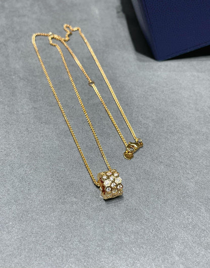 [Mystic]BEE LOVE DIAMOND PAVED 3 ROW NECKLACE