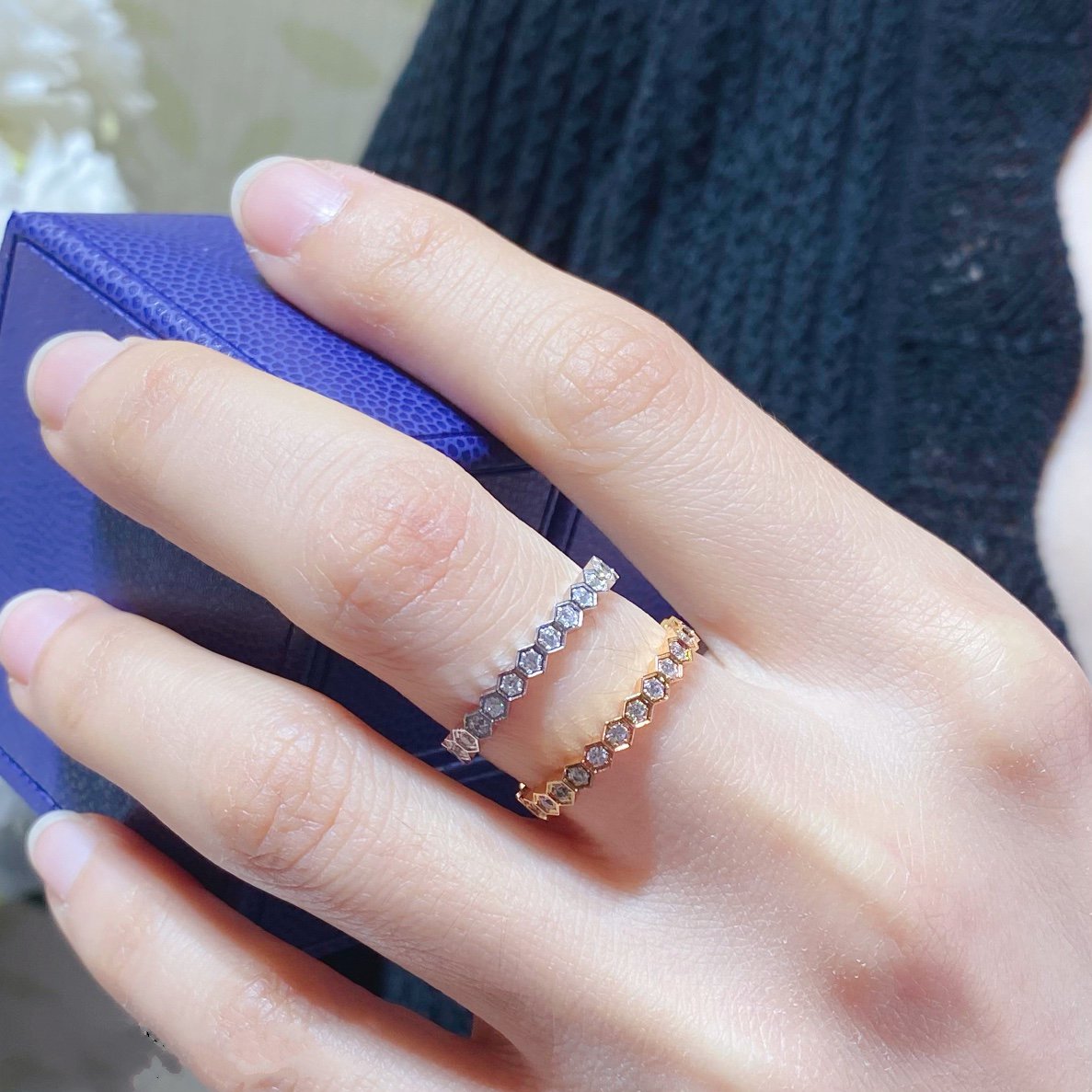 [Mystic]BEE LOVE DIAMOND PAVED SMALL RING