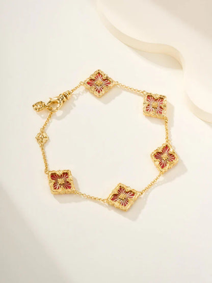 [Mystic]B.C.L ENAMELED Five-Flower Bracelet£¨Various Colors)