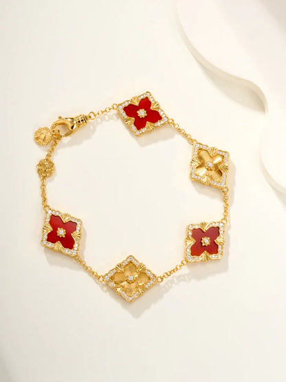 [Mystic]B.C.L ENAMELED Five-Flower Bracelet£¨Various Colors) BIG SIZE