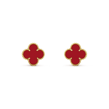 [Mystic]CLOVER MINI 9.5MM CARNELIAN EARRINGS