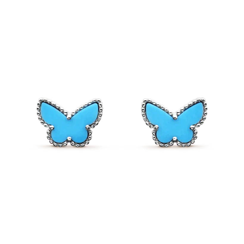 [Mystic]BUTTERFLY TURQUOISE EARRINGS SILVER