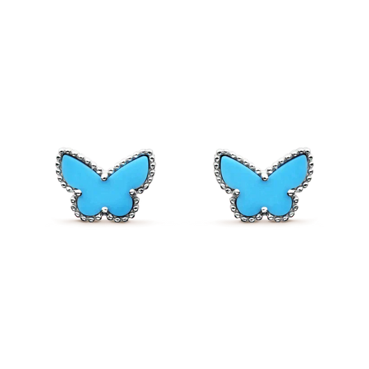[Mystic]BUTTERFLY TURQUOISE EARRINGS SILVER