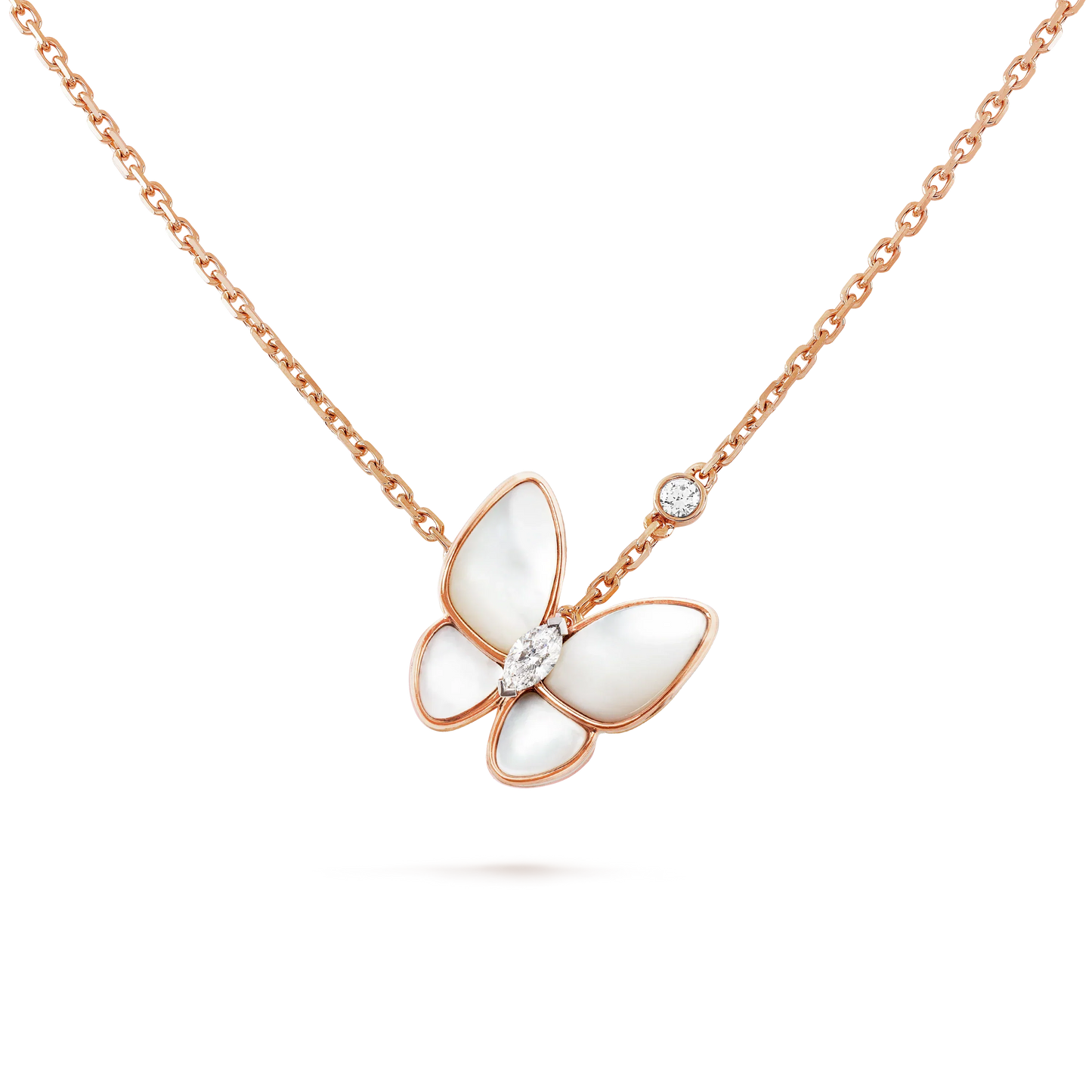 [Mystic]BUTTERFLY MOP DIAMOND NECKLACE