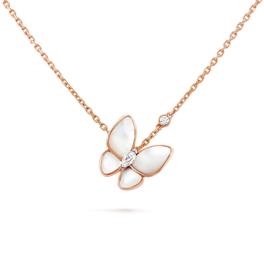 [Mystic]BUTTERFLY MOP DIAMOND NECKLACE