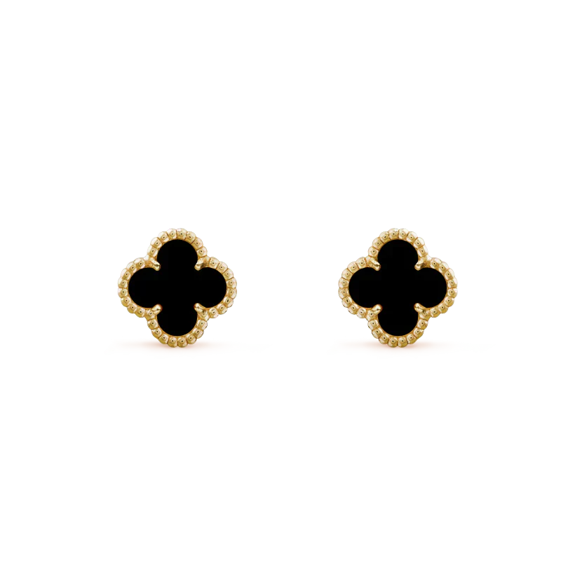 [Mystic]CLOVER MINI 9.5MM BLACK MOP EARRINGS