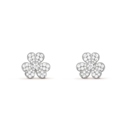 [Mystic Crown]CLOVER COMOS DIAMOND EARRINGS SILVER