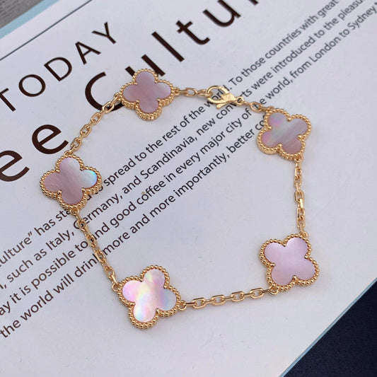 [Mystic]CLOVER 5 PINK  FRITILLARY BRACELET