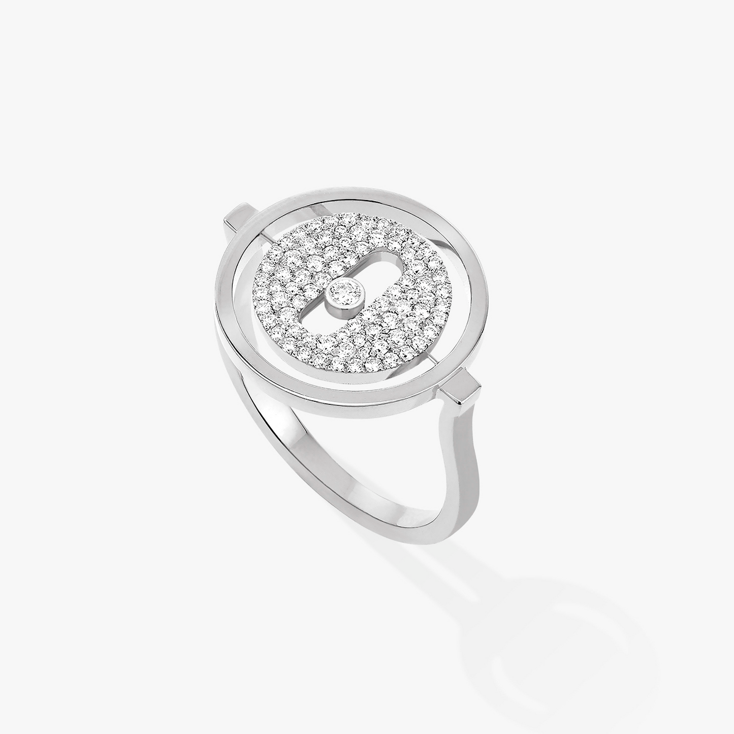 [Mysitc]  MOVE PAVED SILVER DIAMOND RING