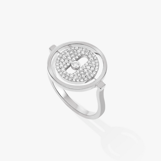 [Mysitc]  MOVE PAVED SILVER DIAMOND RING