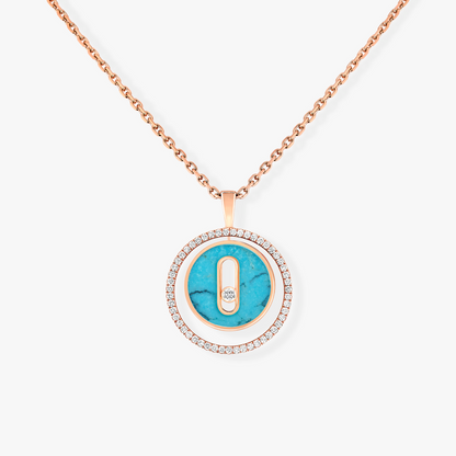 [Mysitc]  MOVE 1 DIAMOND TURQUOISE PINK GOLD DIAMOND NECKLACE