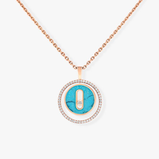 [Mysitc]  MOVE 1 DIAMOND TURQUOISE PINK GOLD DIAMOND NECKLACE