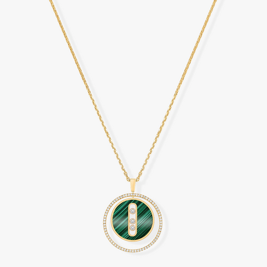 [Mysitc]  MOVE 3 DIAMOND MALACHITE GOLD DIAMOND NECKLACE