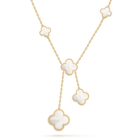[Mystic]CLOVER MOTHER OF PEARL NECKLACE 6 MOTIF