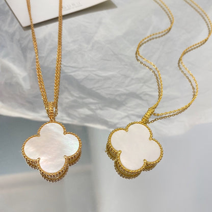 [Mystic]CLOVER 25MM MOP LARGE PENDANT NECKLACE