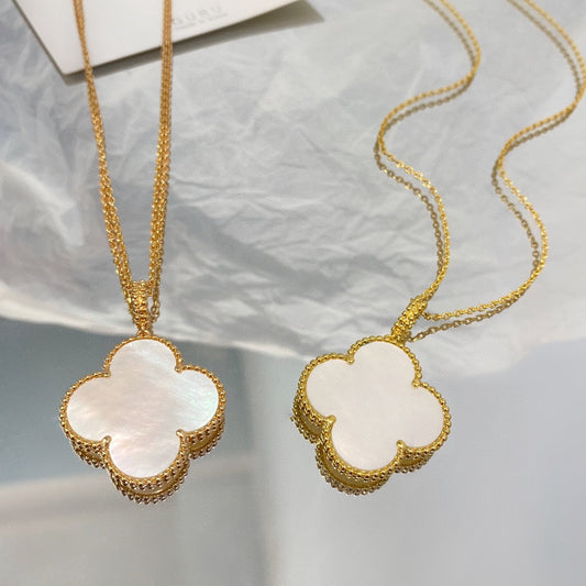 [Mystic]CLOVER 25MM MOP LARGE PENDANT NECKLACE