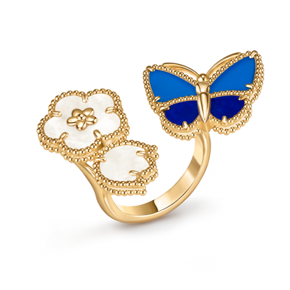 [Mystic]2026 NEW MODEL SPRING LUCKY 3 MOTIF GOLD RING
