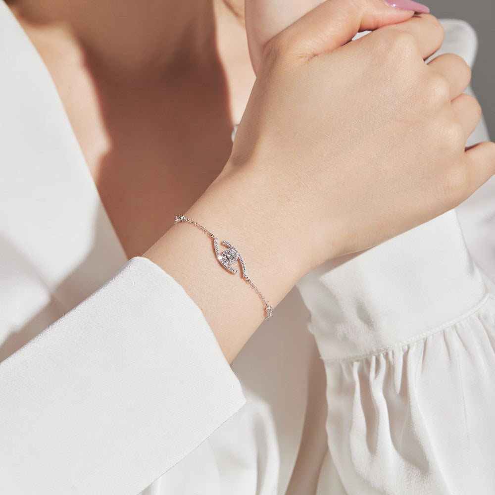[Mysitc]  Eye Pave-Set Diamond Bracelet