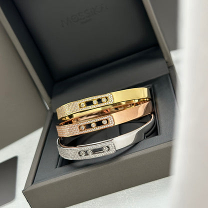 [Mysitc] Move Noa Rose Gold Pavé Diamond Bangle Bracelet