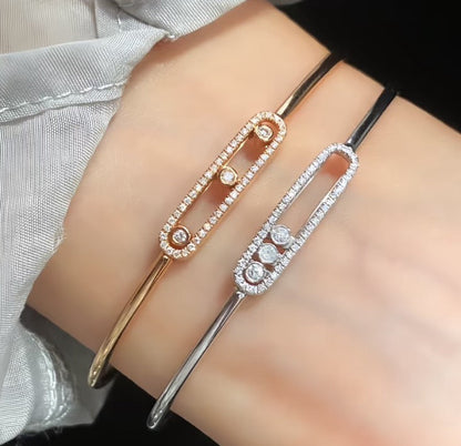 [Mysitc] Move Pavé Diamond Bangle Bracelet M
