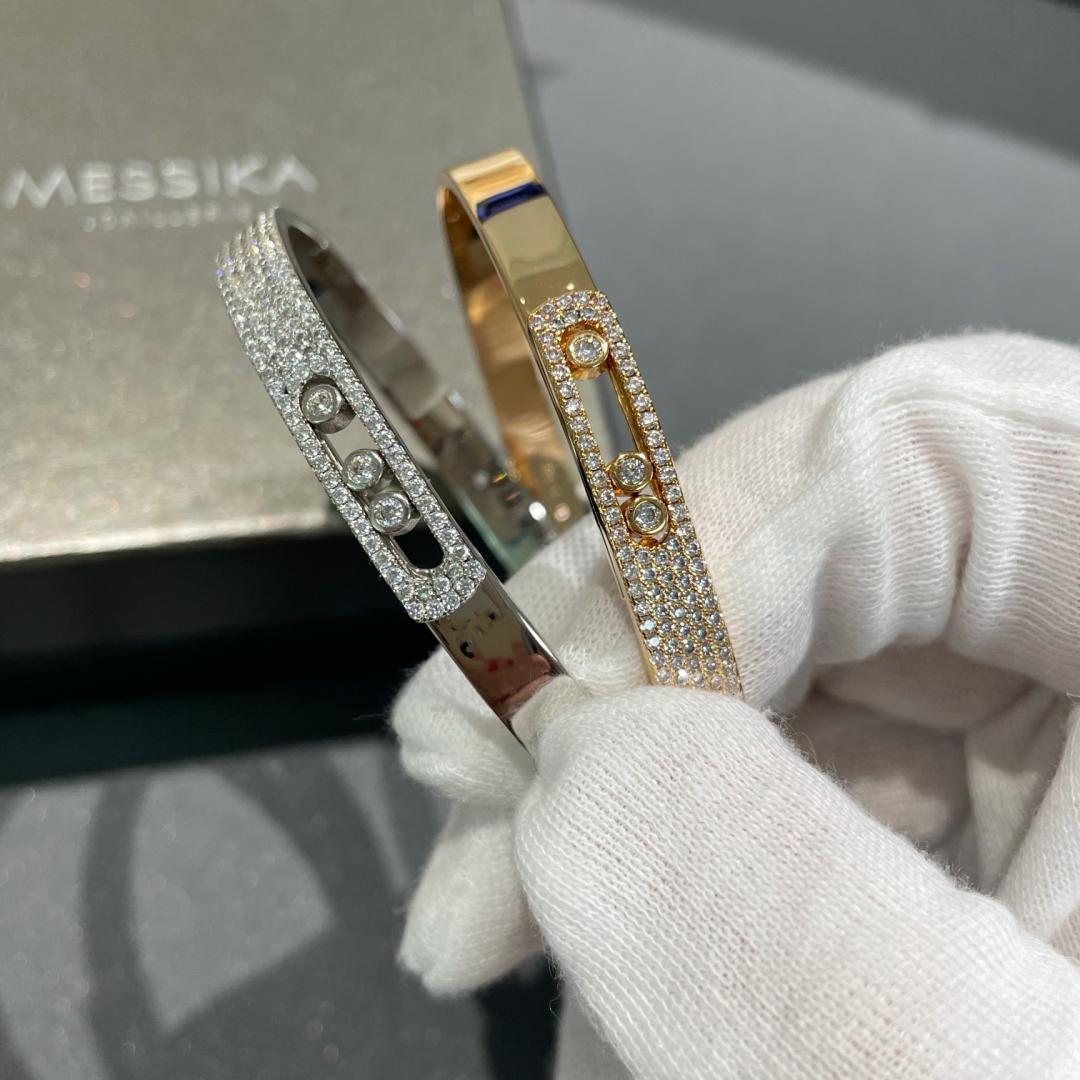 [Mysitc] Move Noa Rose Gold Pavé Diamond Bangle Bracelet