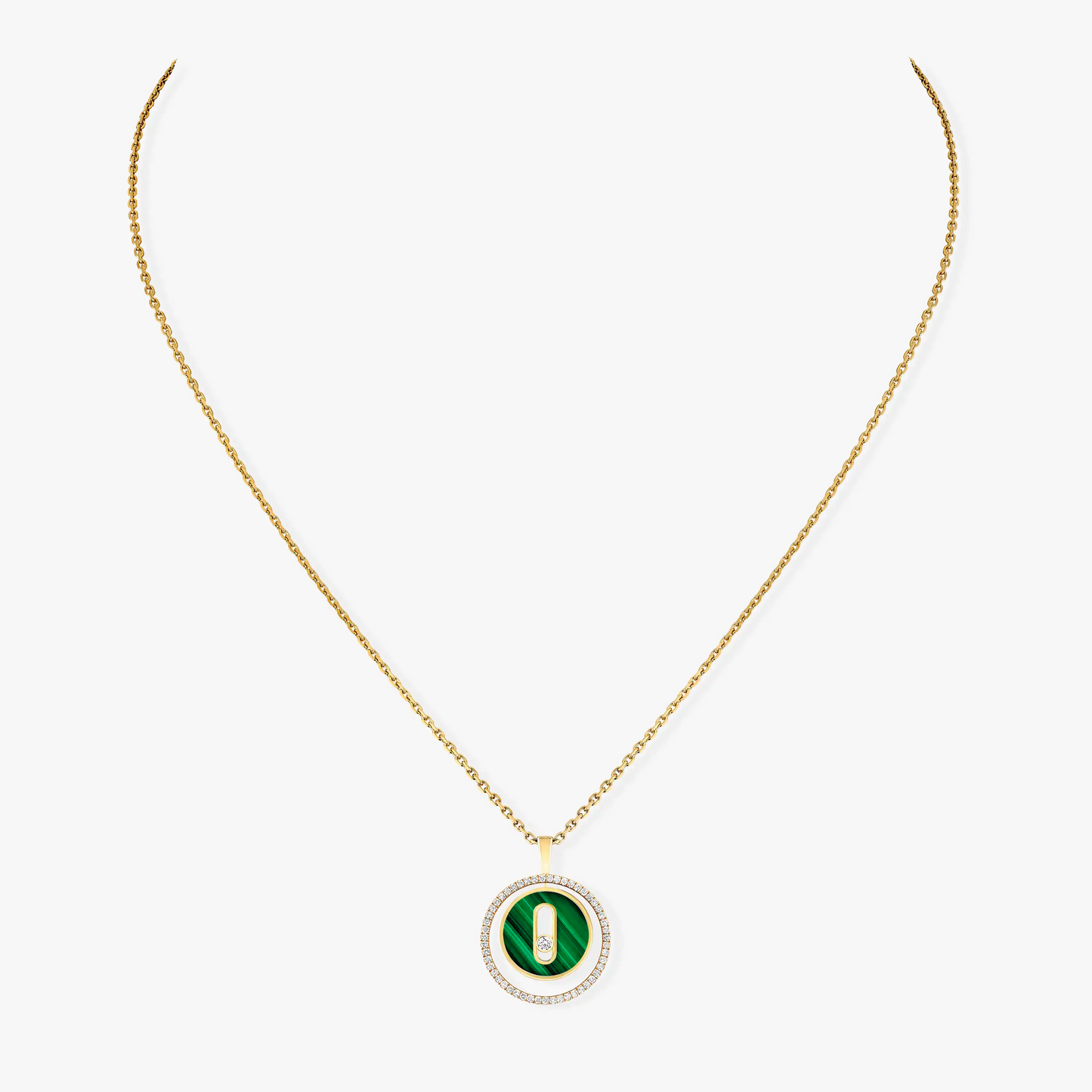 [Mysitc]  MOVE 1 DIAMOND MALACHITE GOLD DIAMOND NECKLACE
