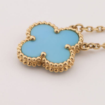 [Mystic]CLOVER 15MM VINTAGE TURQUOISE NECKLACE