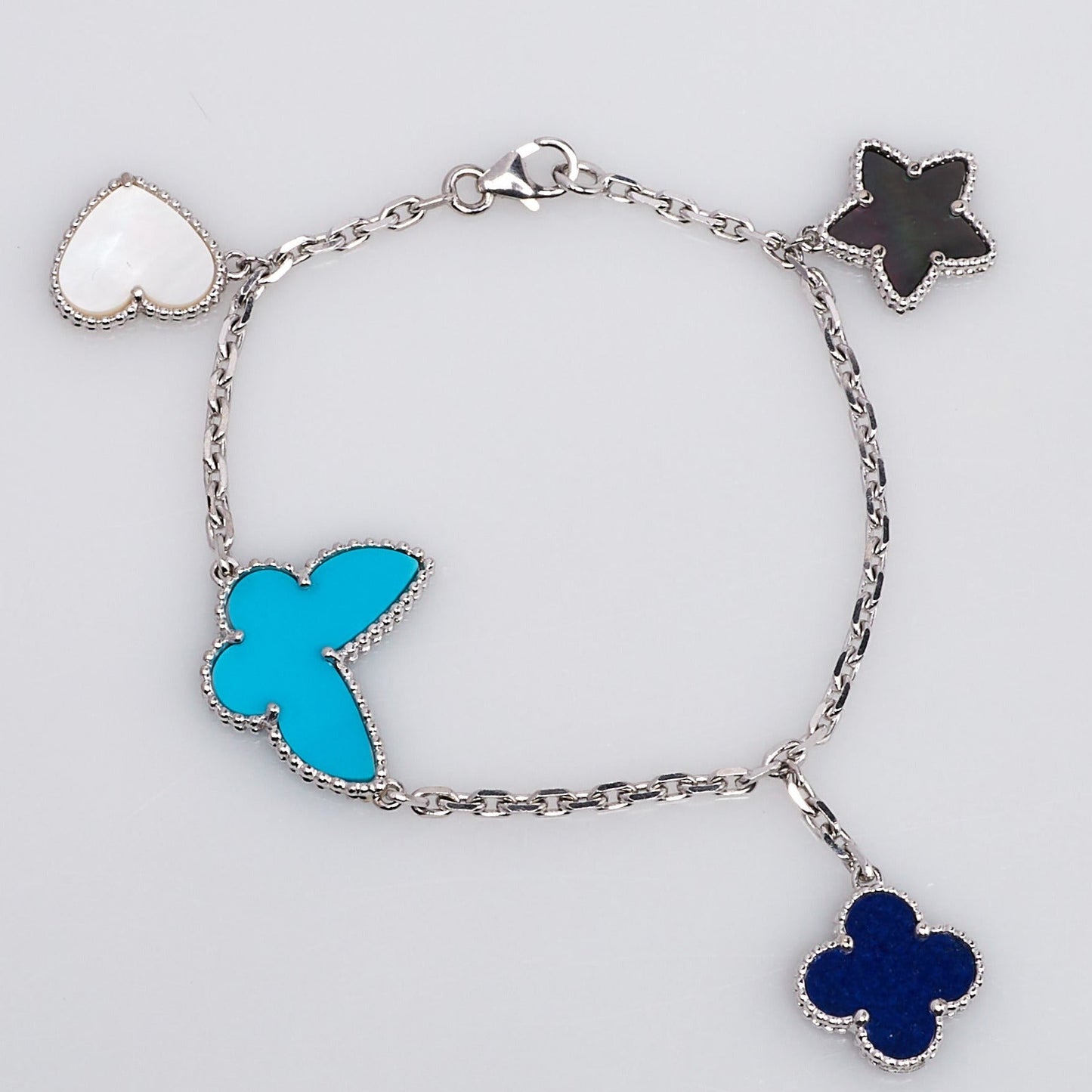 [Mystic]LUCKY SPRING SILVER BRACELET 4 MOTIF