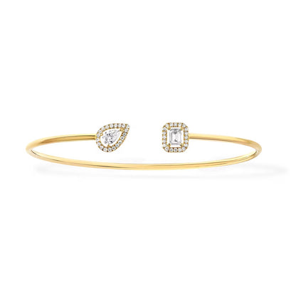 [Mysitc] JONC FLEX MY TWIN TOI & MOI SILVER DIAMOND BRACELET