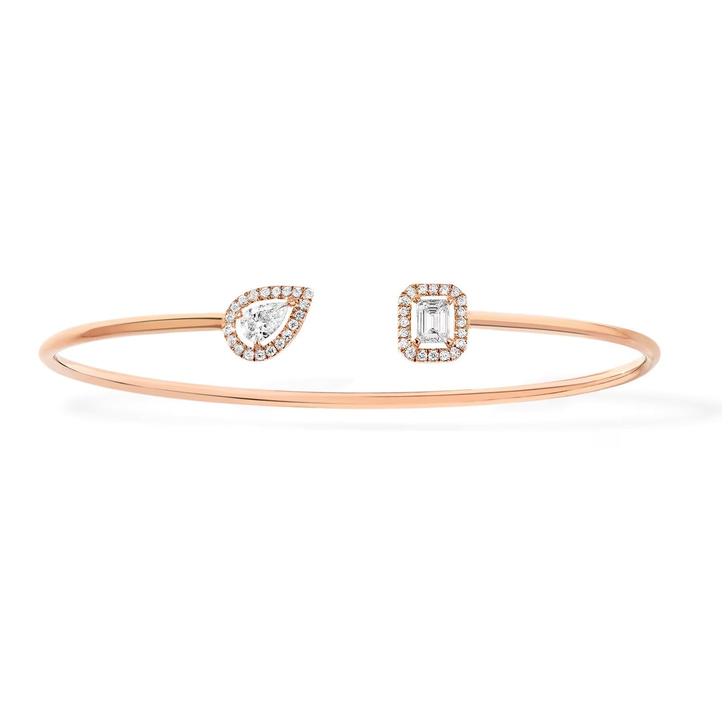 [Mysitc] JONC FLEX MY TWIN TOI & MOI SILVER DIAMOND BRACELET