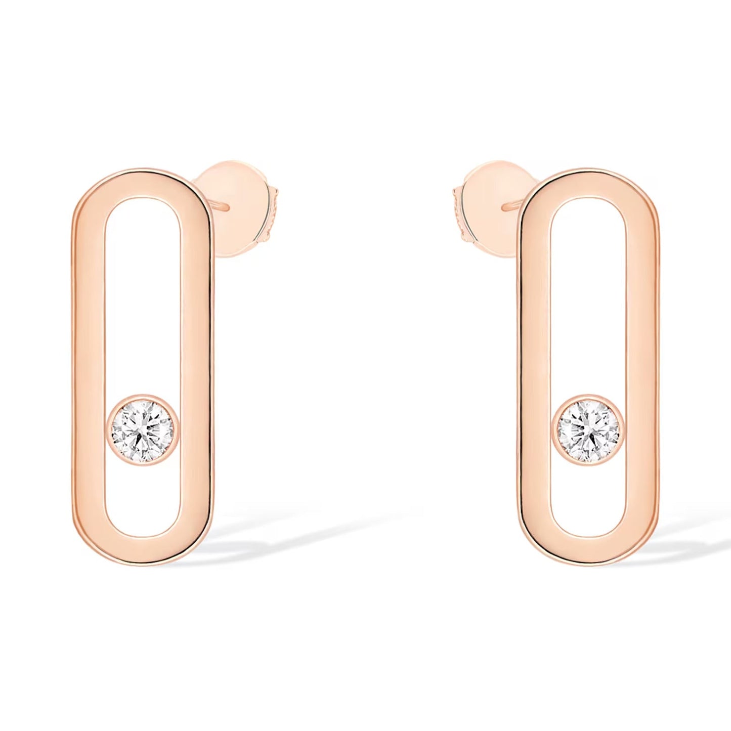 [Mysitc] MOVE UNO SMALL 1 DIAMOND EARRINGS