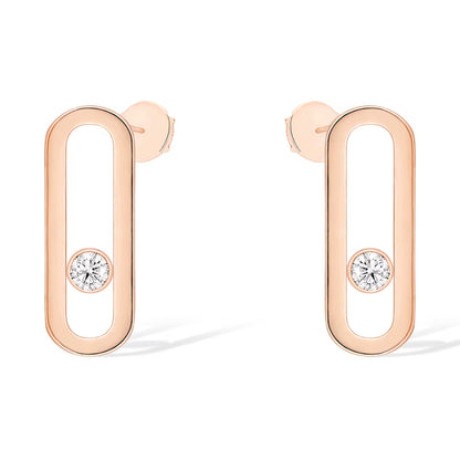 [Mysitc] MOVE UNO SMALL 1 DIAMOND EARRINGS