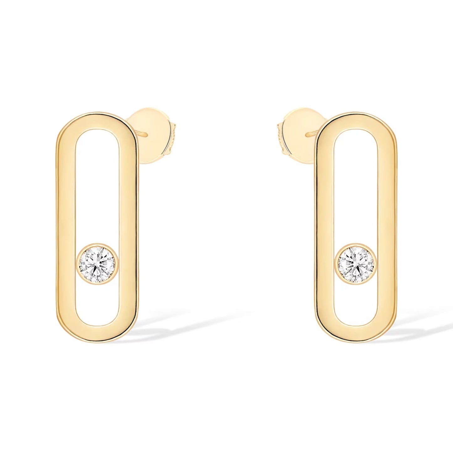 [Mysitc] MOVE UNO SMALL 1 DIAMOND EARRINGS