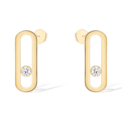 [Mysitc] MOVE UNO SMALL 1 DIAMOND EARRINGS