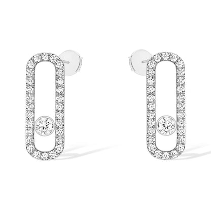 [Mysitc] MOVE UNO STUD DIAMOND PAVED EARRINGS