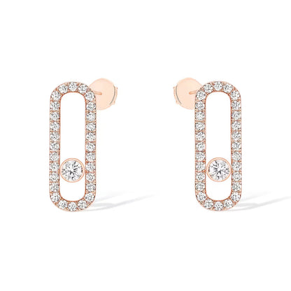 [Mysitc] MOVE UNO STUD DIAMOND PAVED EARRINGS