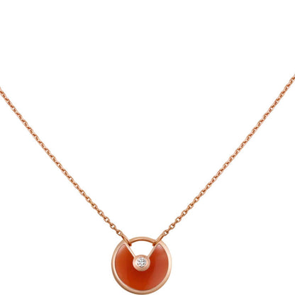 [Mystic]AMULETTE GOLD CARNELIAN ONYX NECKLACE
