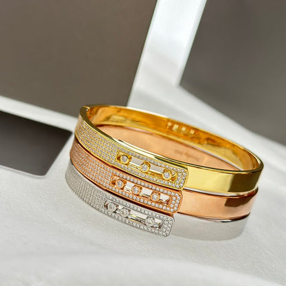 [Mysitc] Move Noa Rose Gold Pavé Diamond Bangle Bracelet