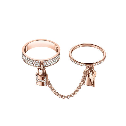 [Mystic]HM KELLY CLOCHETTE DOUBLE RING IN  WITH DIAMONDS
