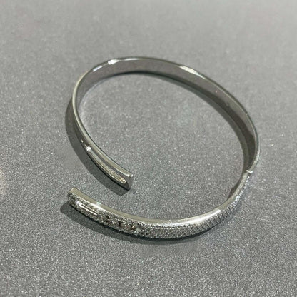 [Mysitc] Move Noa Rose Gold Pavé Diamond Bangle Bracelet