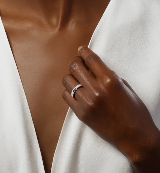 [Mystic]ALLIANCE LIENS VIDENCE PAVED DIAMOND 4MM RING