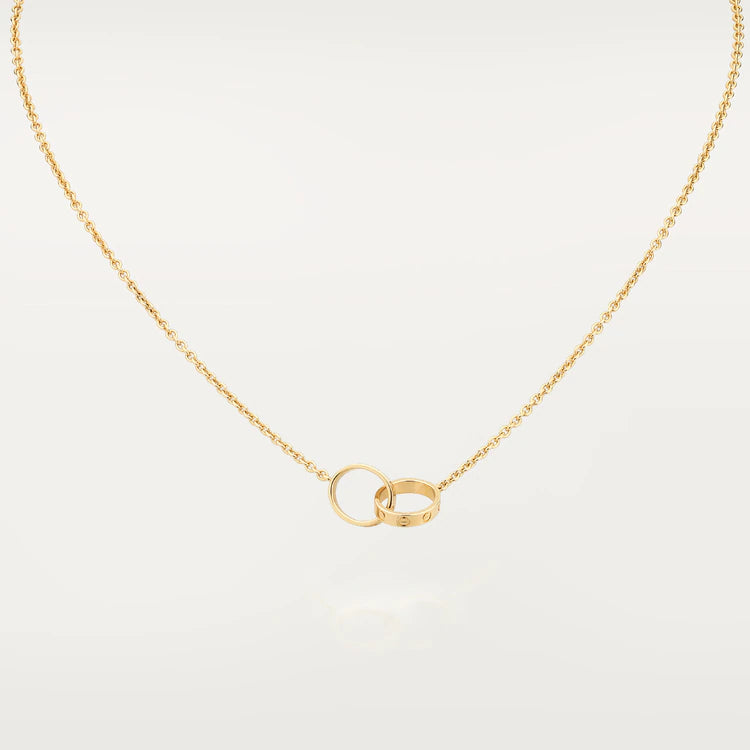 [Mystic]LOVE NECKLACE DOUBLE RING GOLD