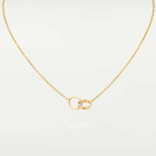 [Mystic]LOVE NECKLACE DOUBLE RING GOLD