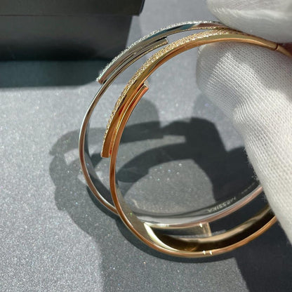[Mysitc] Move Noa Rose Gold Pavé Diamond Bangle Bracelet