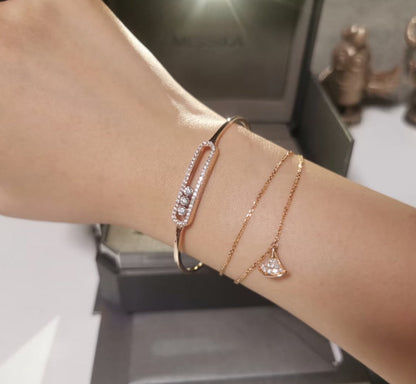 [Mysitc] Move Pavé Diamond Bangle Bracelet M
