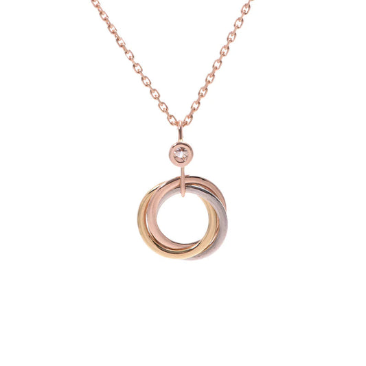 [Mystic]TRINITY SILVER GOLD PINK GOLD NECKLACE