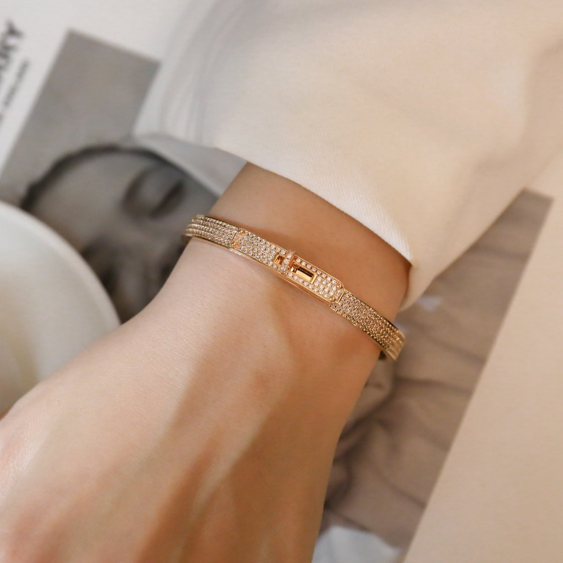 [Mystic]KELLY BRACELET DIAMOND PAVED