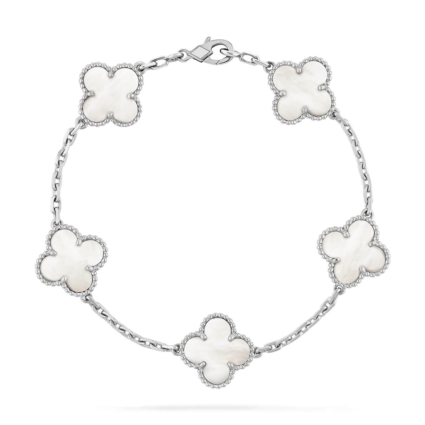 [Mystic]CLOVER SILVER MOP 5 MOTIF BRACELET