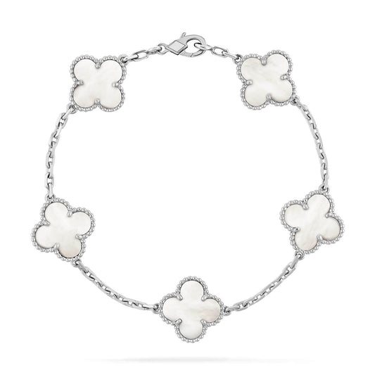 [Mystic Crown]CLOVER SILVER MOP 5 MOTIF BRACELET