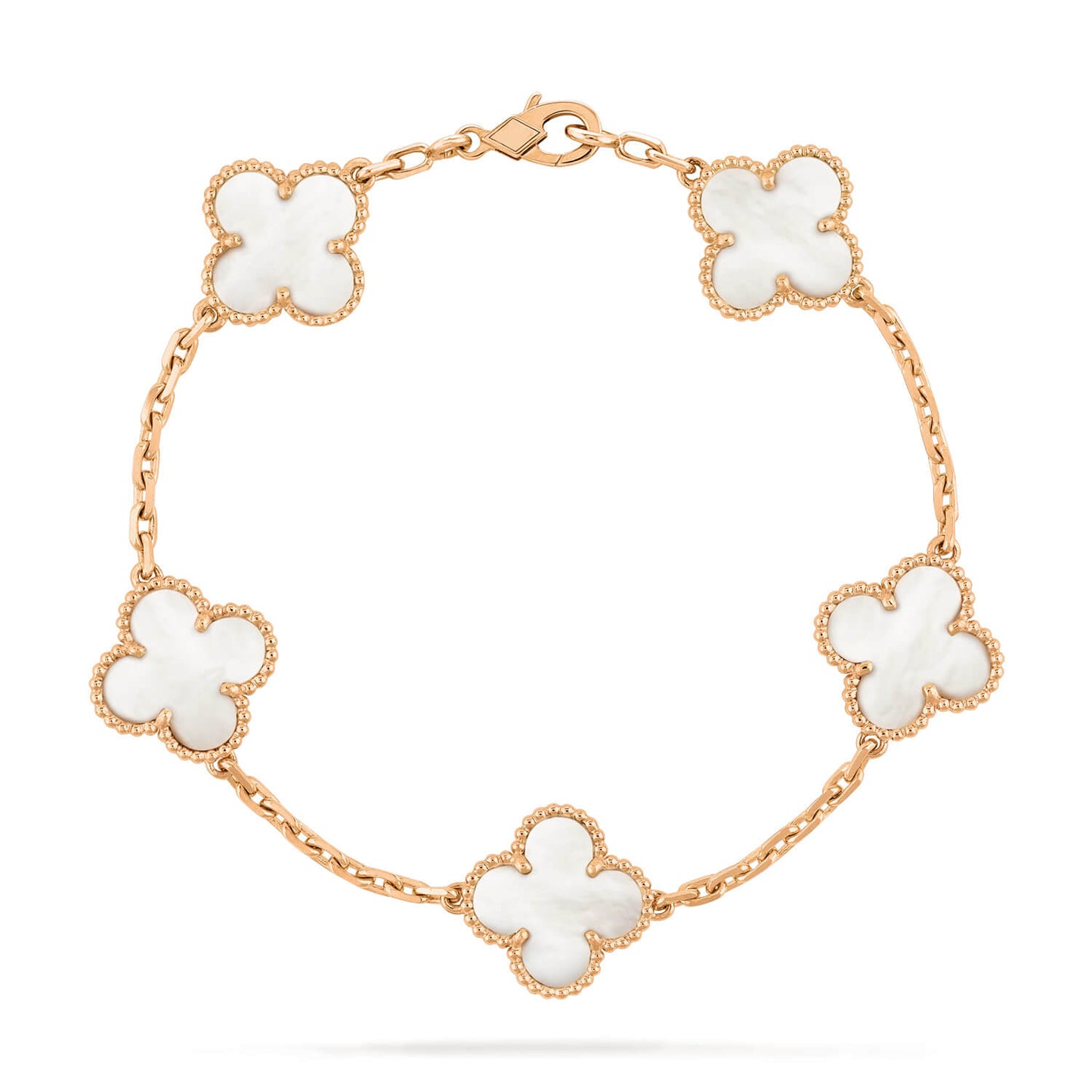 [Mystic]CLOVER  5 MOTIF WHITE MOP BRACELET